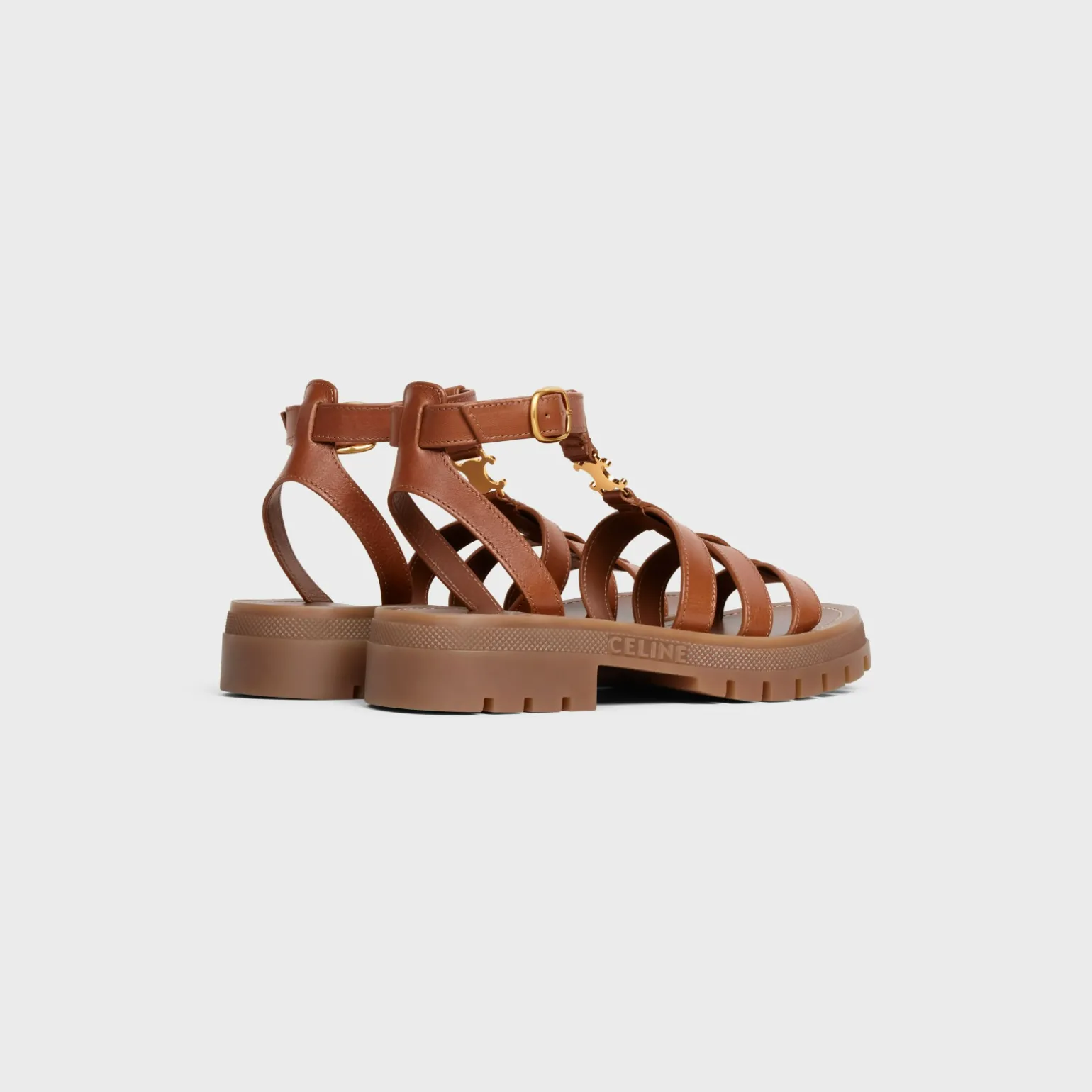 CELINE CLEA TRIOMPHE GLADIATOR SANDAL in CALFSKIN - VEGETAL TANNING