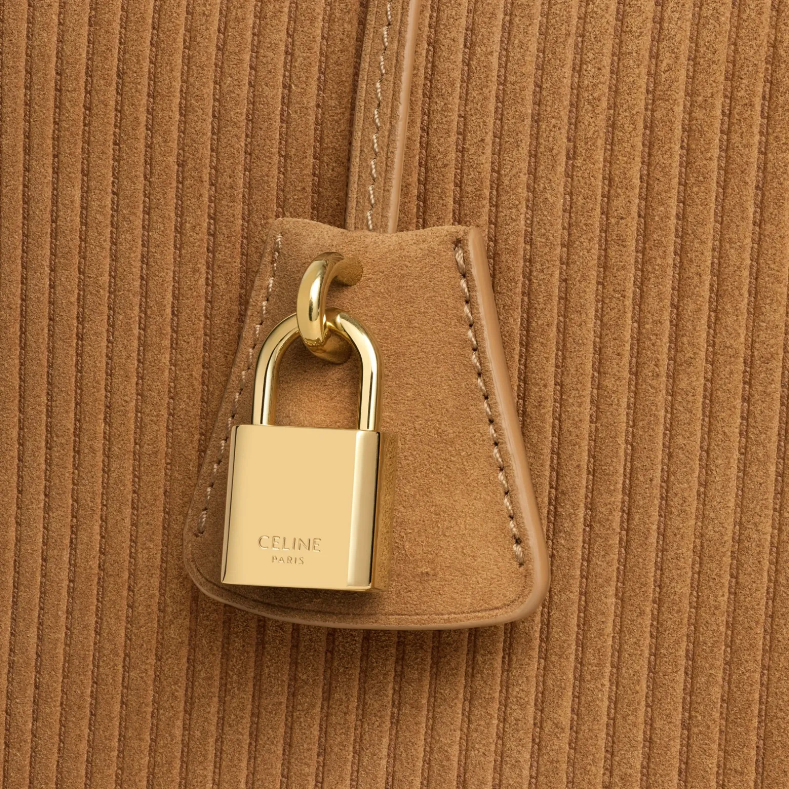 CELINE CONTI BAG in STRIPED SUEDE CALFSKIN