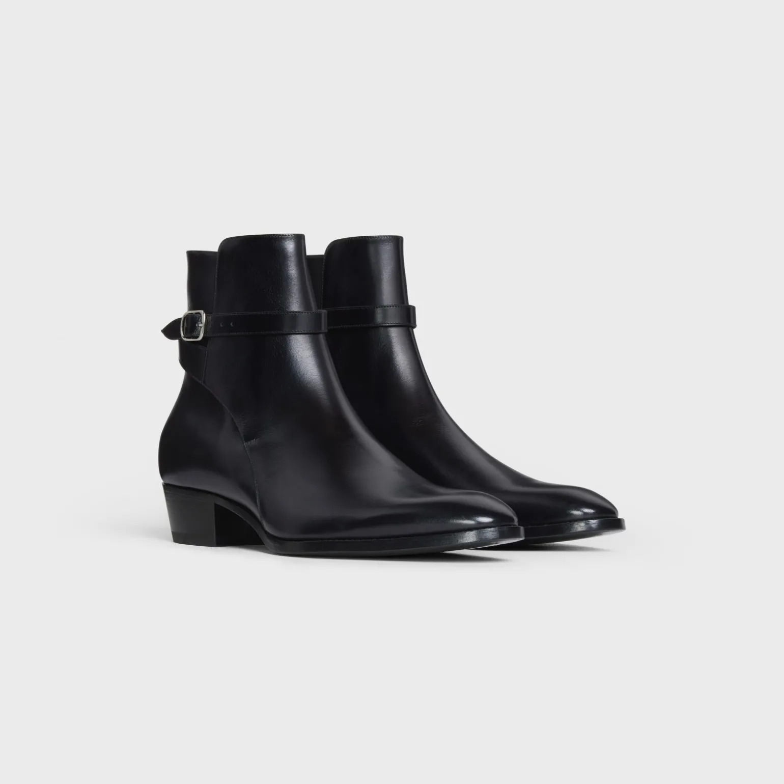 CELINE DRUGSTORE JODHPUR BOOT in Shiny calfskin