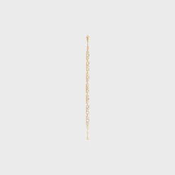 Celine Geometric Bracelet in Brass with Gold Finish and Strass