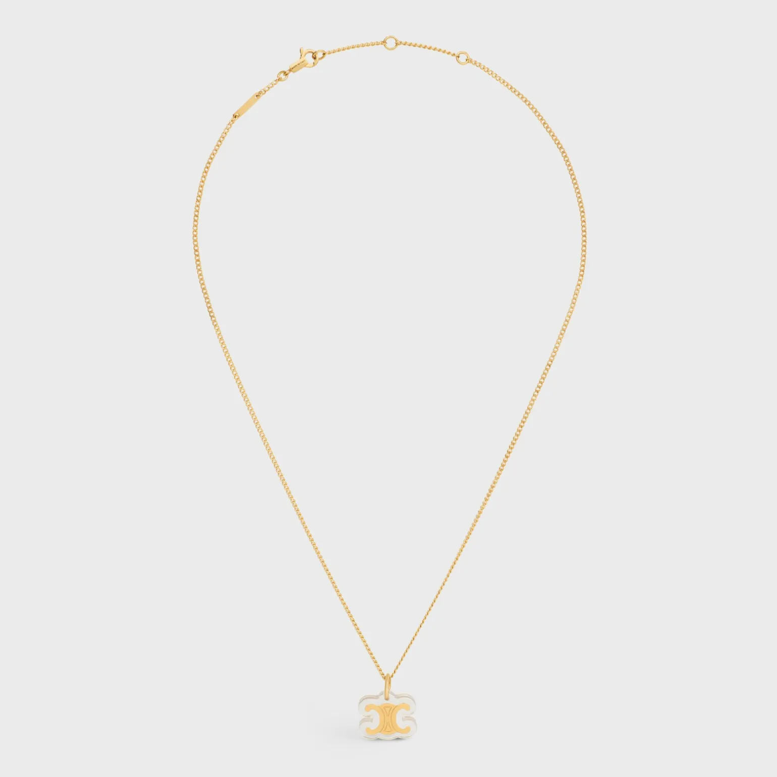 Celine Glaçon Necklace in Brass with Gold finish and Resin