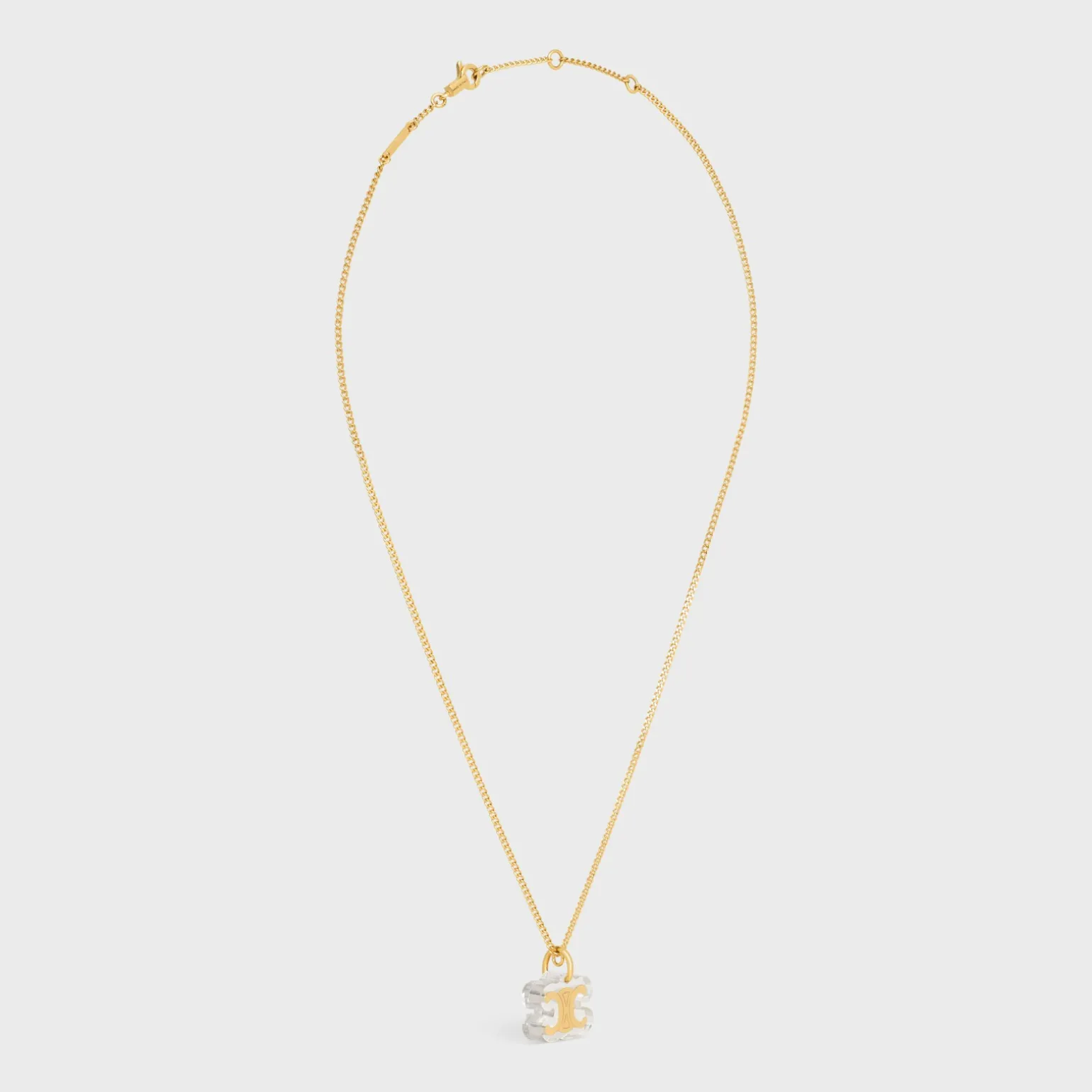 Celine Glaçon Necklace in Brass with Gold finish and Resin