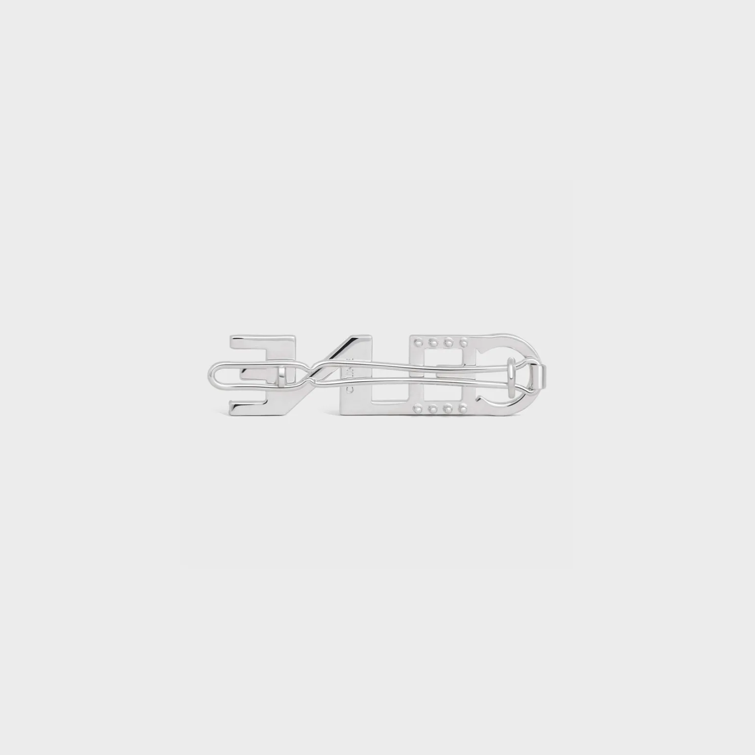 Celine Hair Clip in Brass with Rhodium Finish and Strass