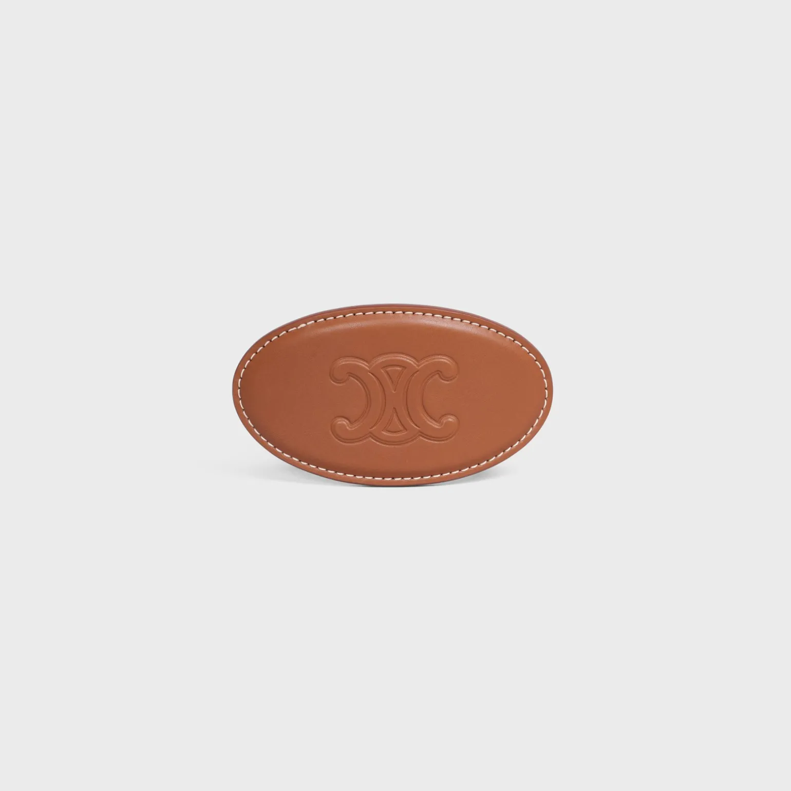 Celine Hair Clip in Calfskin and Steel