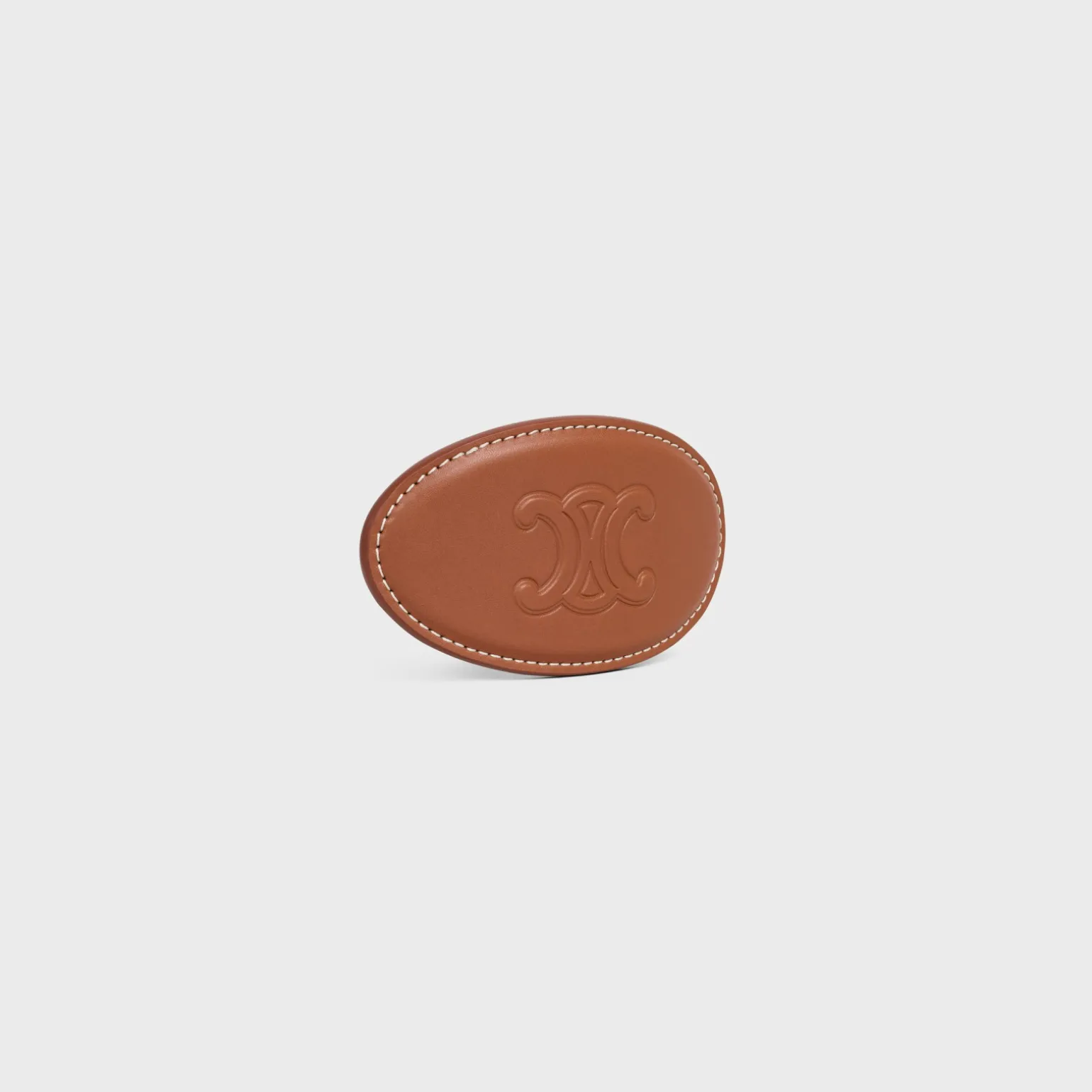 Celine Hair Clip in Calfskin and Steel