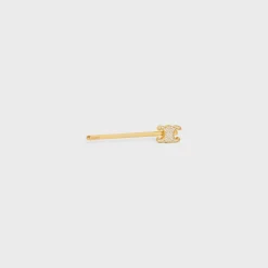 Celine Hair Slide in Brass with Gold Finish and Strass