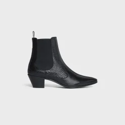 CELINE HECTOR CHELSEA BOOT in LIZARD STAMPED CALFSKIN AND PYTHON STAMPED CALFSKIN