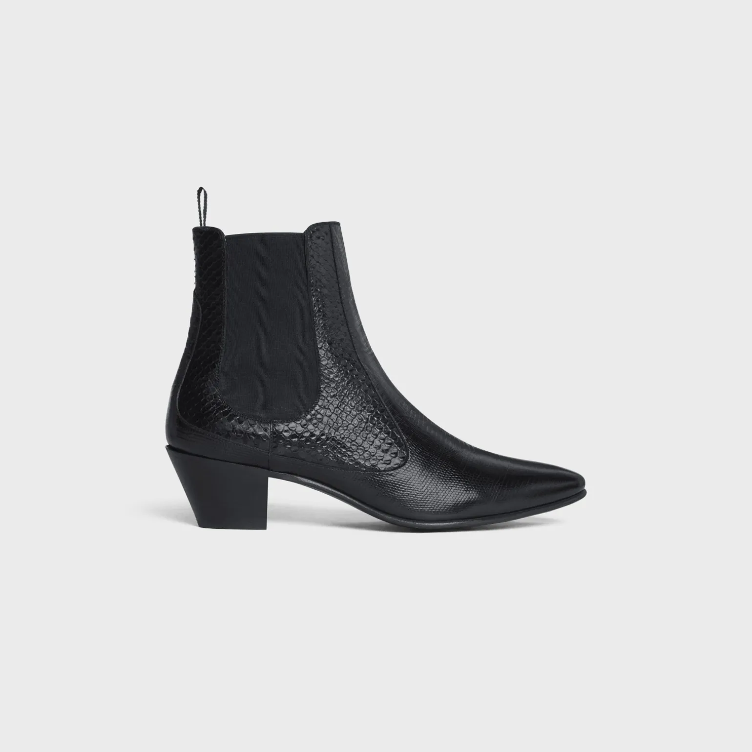 CELINE HECTOR CHELSEA BOOT in LIZARD STAMPED CALFSKIN AND PYTHON STAMPED CALFSKIN