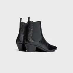 CELINE HECTOR CHELSEA BOOT in LIZARD STAMPED CALFSKIN AND PYTHON STAMPED CALFSKIN