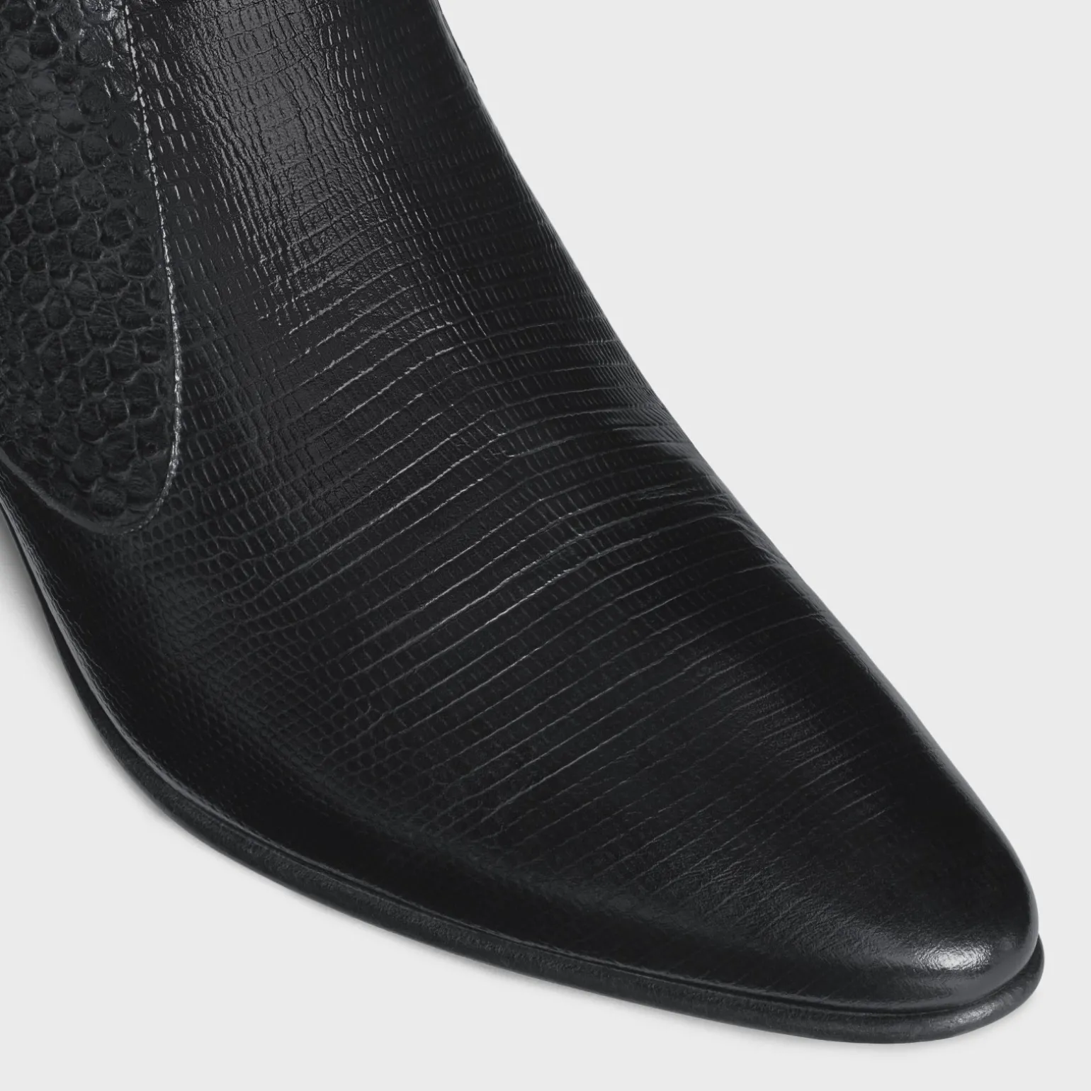 CELINE HECTOR CHELSEA BOOT in LIZARD STAMPED CALFSKIN AND PYTHON STAMPED CALFSKIN