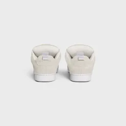 CELINE HUNTINGTON LOW LACE-UP SNEAKER in SUEDE CALFSKIN AND MESH