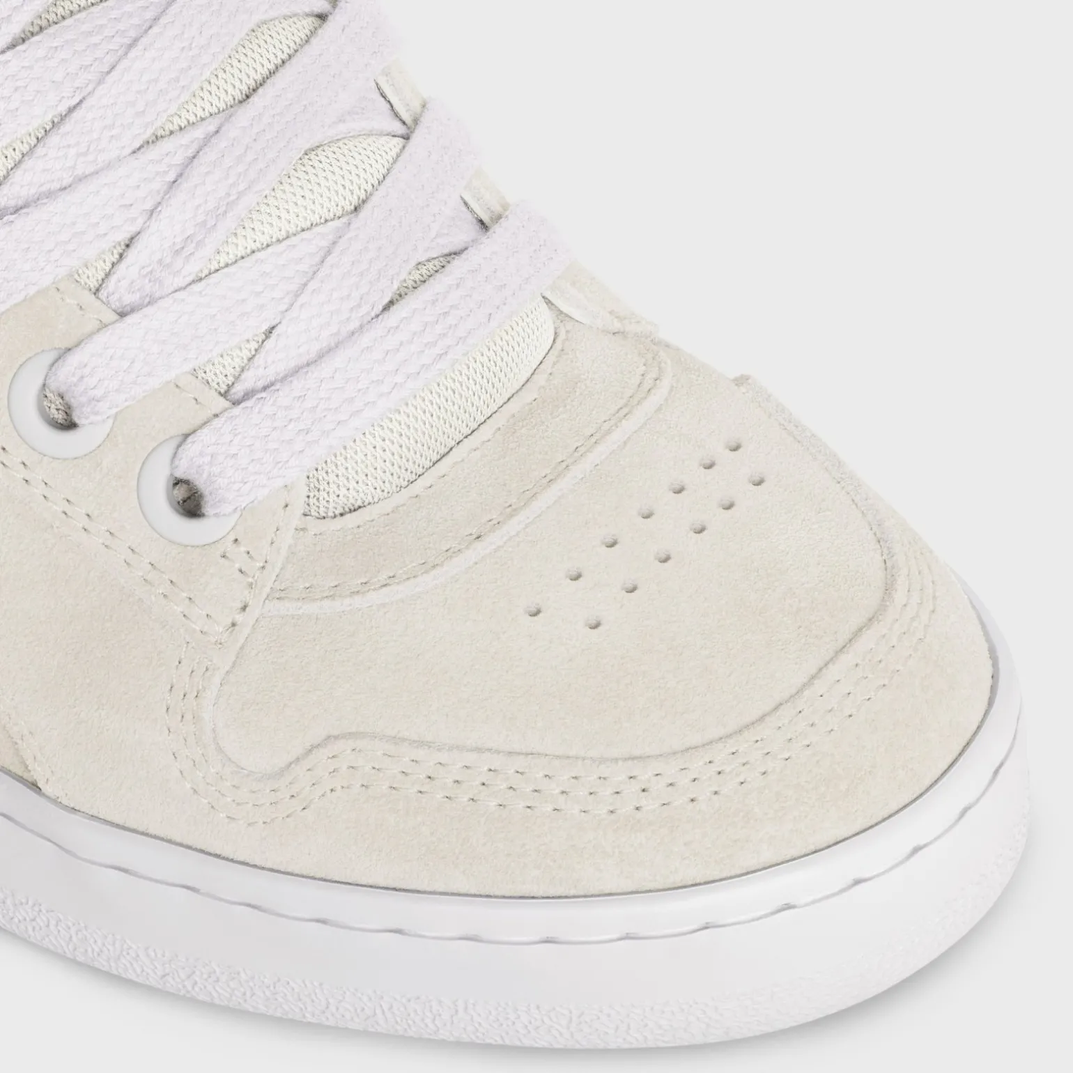 CELINE HUNTINGTON LOW LACE-UP SNEAKER in SUEDE CALFSKIN AND MESH