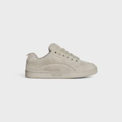 CELINE HUNTINGTON LOW TOP SNEAKERS in SUEDE CALFSKIN AND MESH