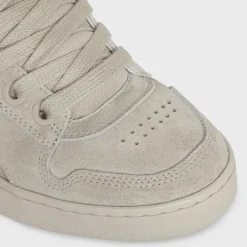 CELINE HUNTINGTON LOW TOP SNEAKERS in SUEDE CALFSKIN AND MESH