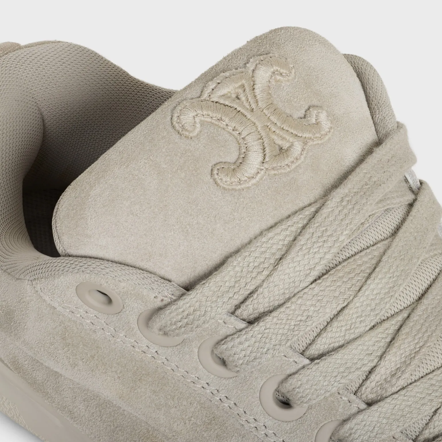CELINE HUNTINGTON LOW TOP SNEAKERS in SUEDE CALFSKIN AND MESH