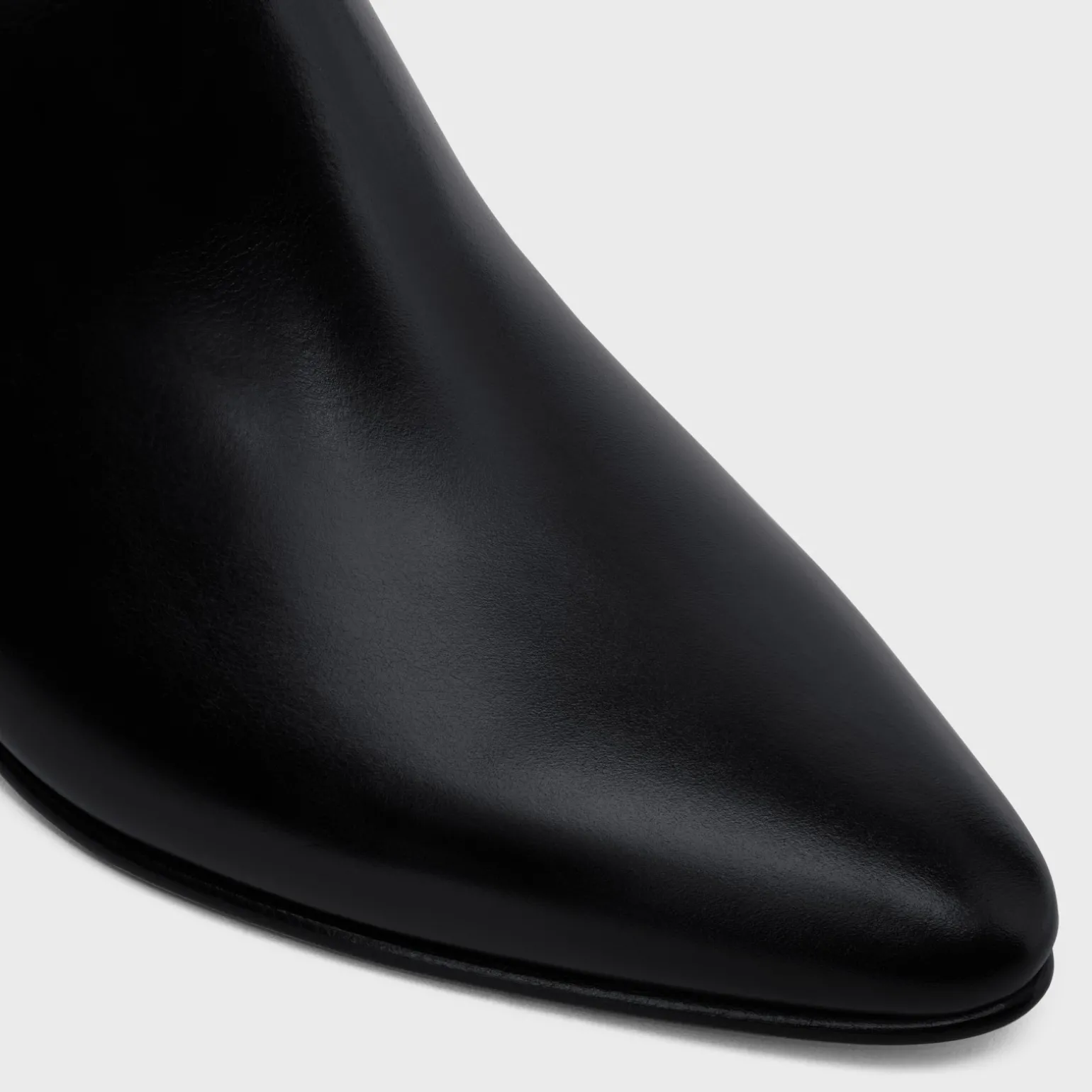 CELINE JACNO BACK BUCKLE ZIPPED BOOT in Shiny calfskin