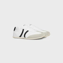 CELINE JOGGER LOW LACE-UP SNEAKER in CALFSKIN & SUEDE CALFSKIN