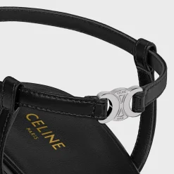 CELINE KITTEN TRIOMPHE STRAP PUMP in SEQUINS & CALFSKIN