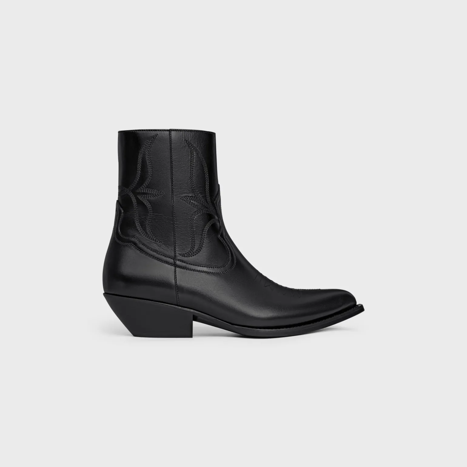 CELINE LEON ZIPPED BOOT in Shiny calfskin
