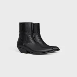 CELINE LEON ZIPPED BOOT in Shiny calfskin