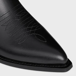 CELINE LEON ZIPPED BOOT in Shiny calfskin