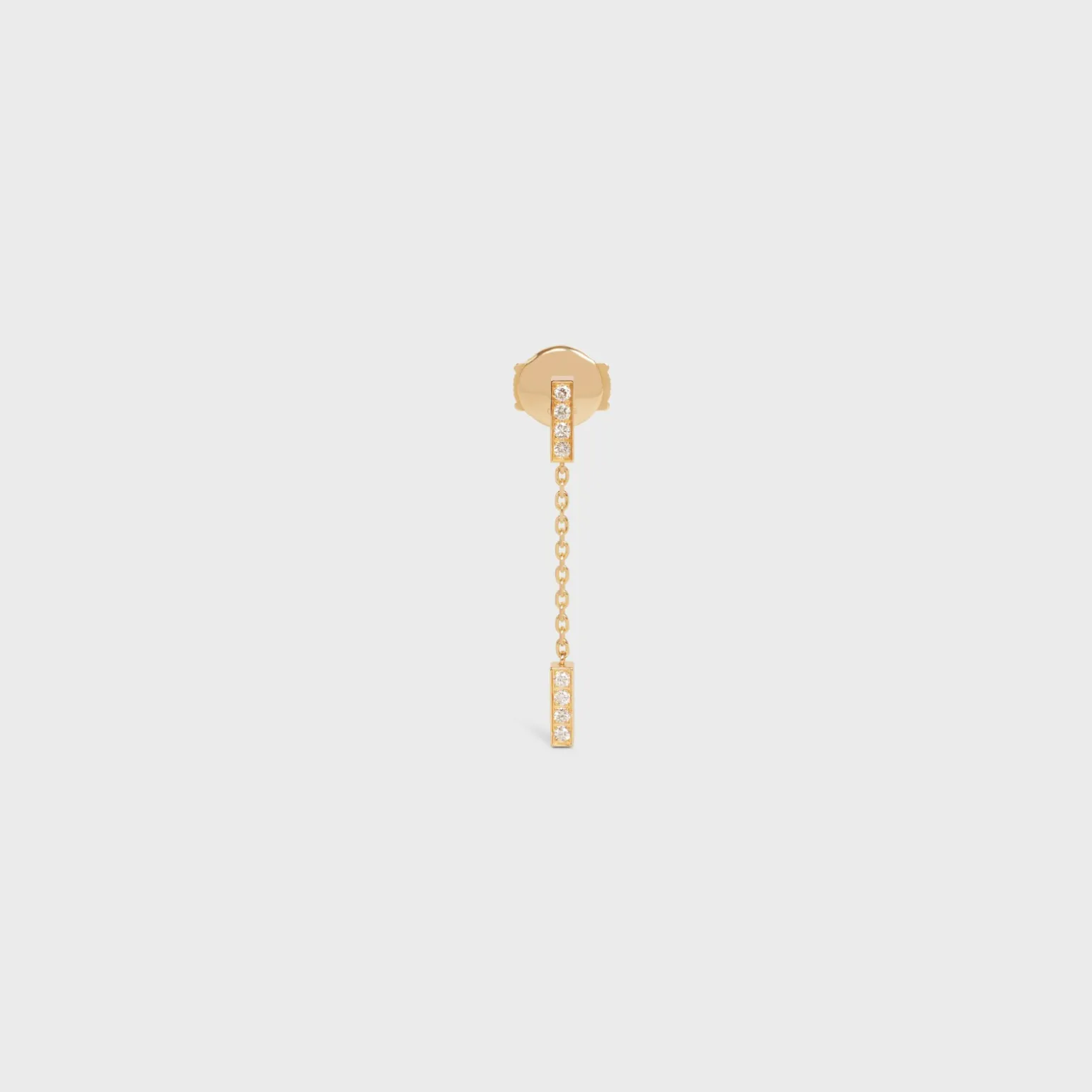 Celine Line Double Earring in Yellow Gold and Diamonds
