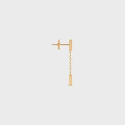 Celine Line Double Earring in Yellow Gold and Diamonds