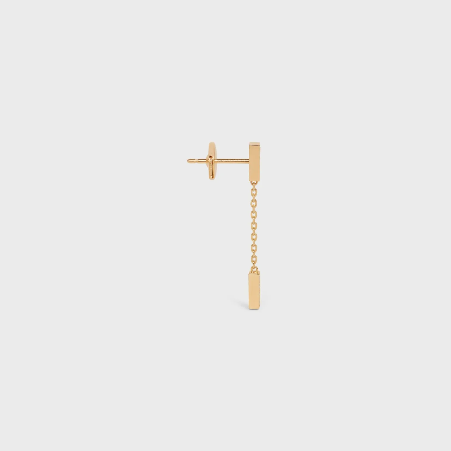 Celine Line Double Earring in Yellow Gold and Diamonds
