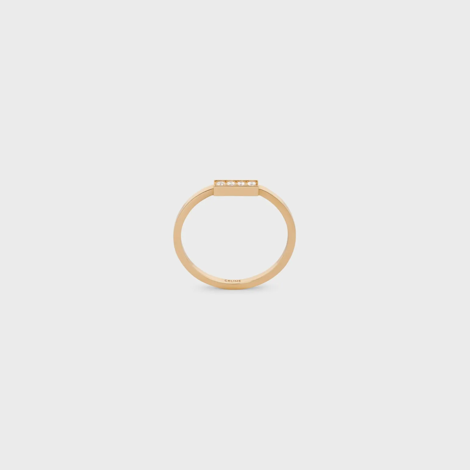 Celine Line Ring in Yellow Gold and Diamonds