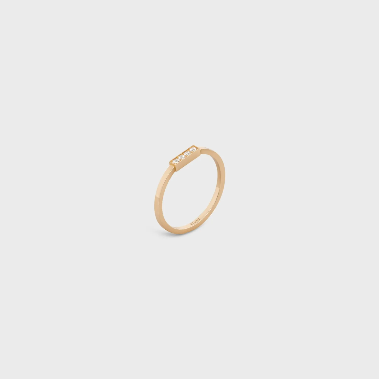 Celine Line Ring in Yellow Gold and Diamonds