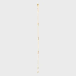 Celine Line Triple Bracelet in Yellow Gold and Diamonds