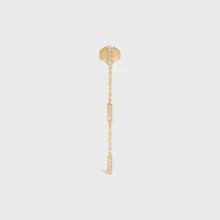 Celine Line Triple Earring in Yellow Gold and Diamonds