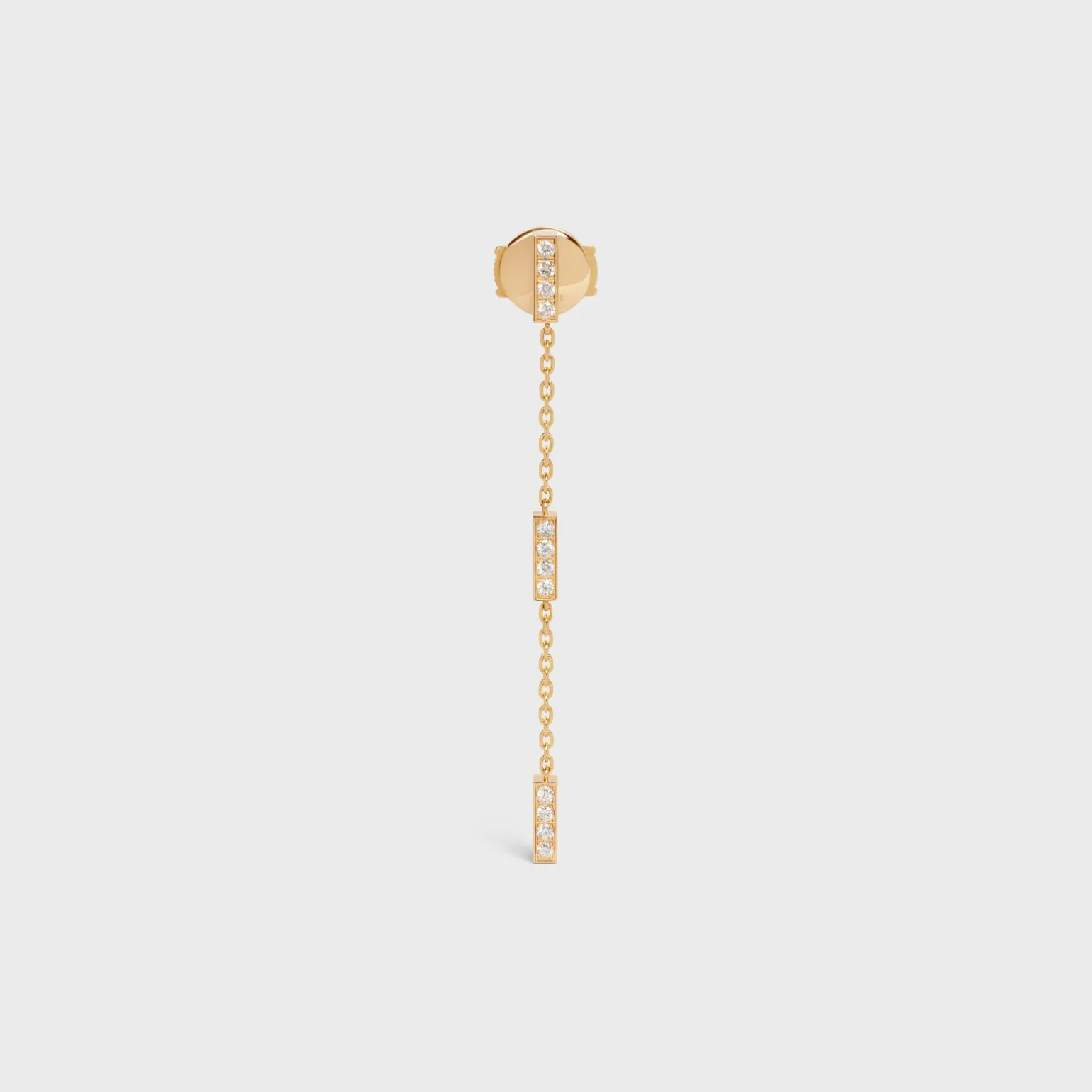 Celine Line Triple Earring in Yellow Gold and Diamonds