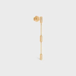 Celine Line Triple Earring in Yellow Gold and Diamonds