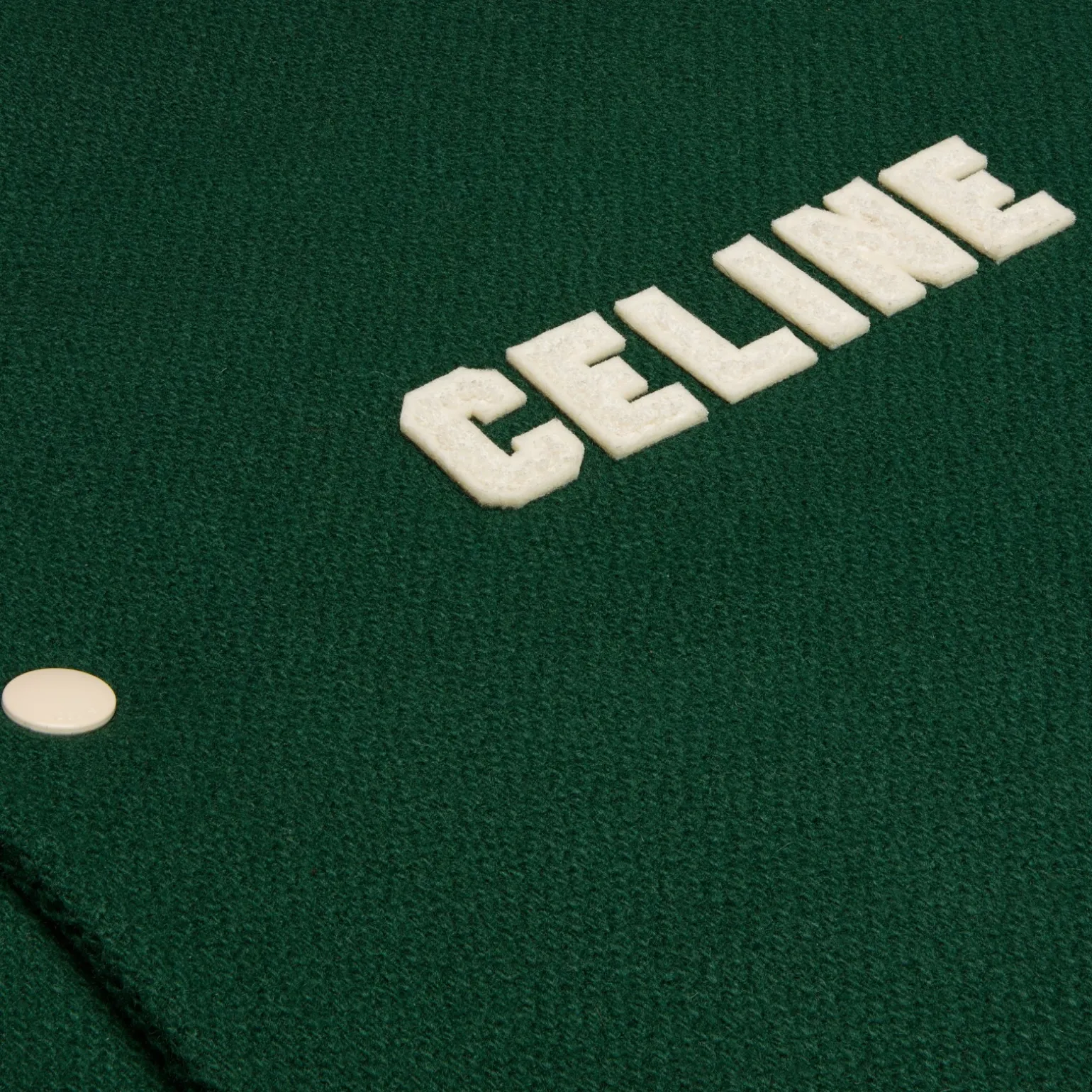 celine loose teddy jacket in textured wool