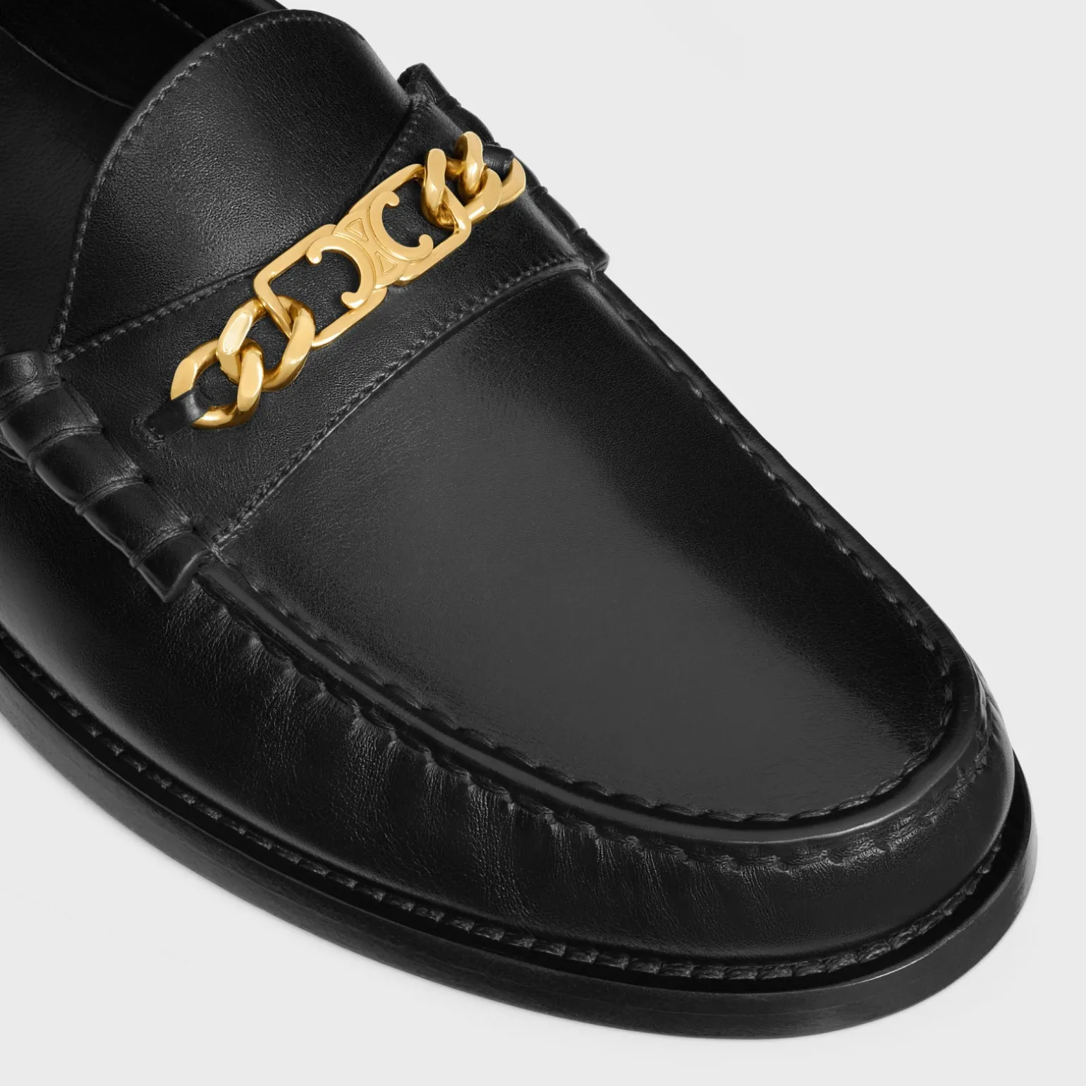 CELINE LUCO TRIOMPHE CHAIN LOAFER in CALFSKIN