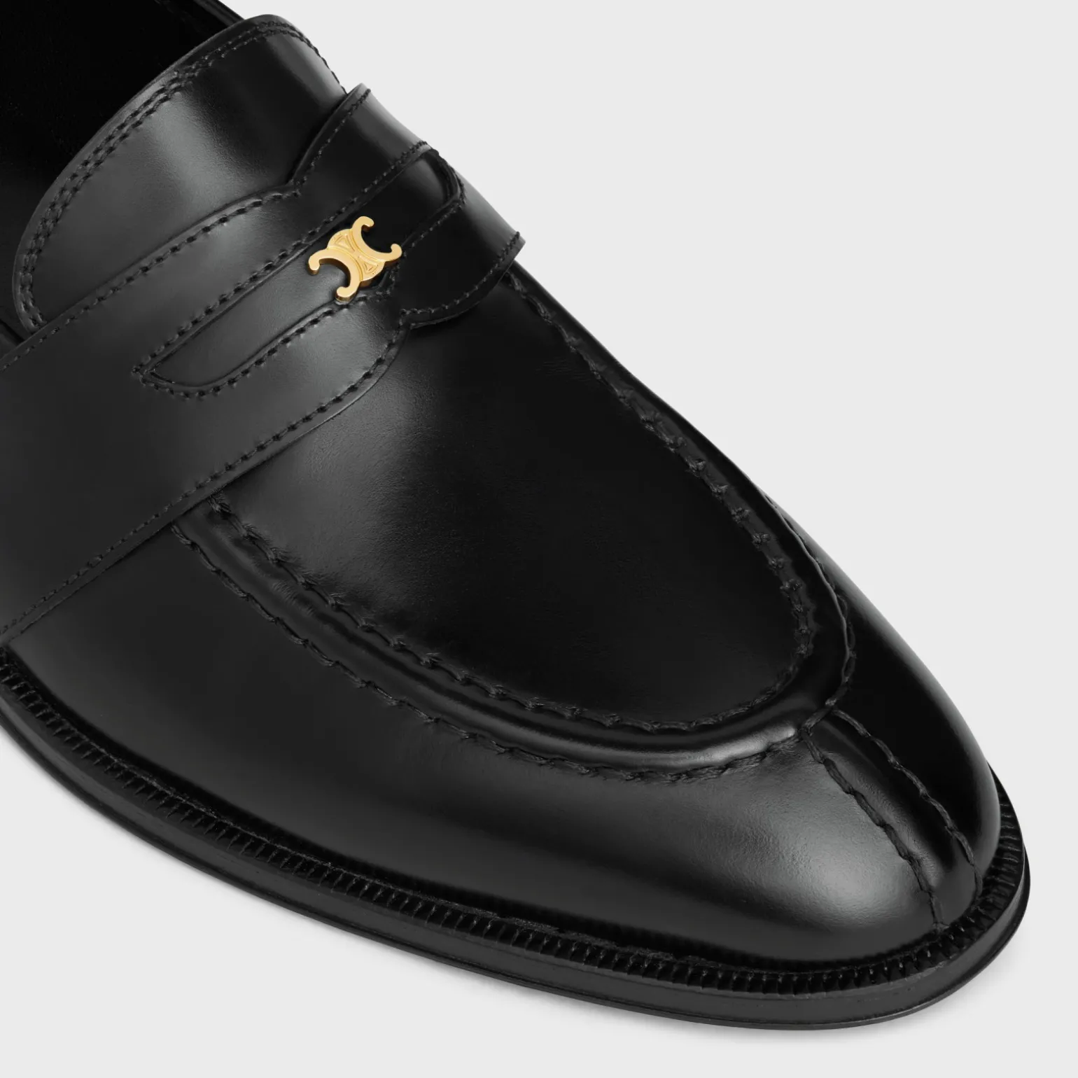 CELINE MALAQUAIS TRIOMPHE LOAFER in POLISHED BULL