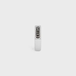 Celine Monochroms Stamp Ring in Brass with Rhodium Finish