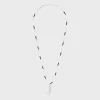 Celine Monochroms Surf Necklace in Brass with Rhodium Finish, Glass and Mother of Pearl