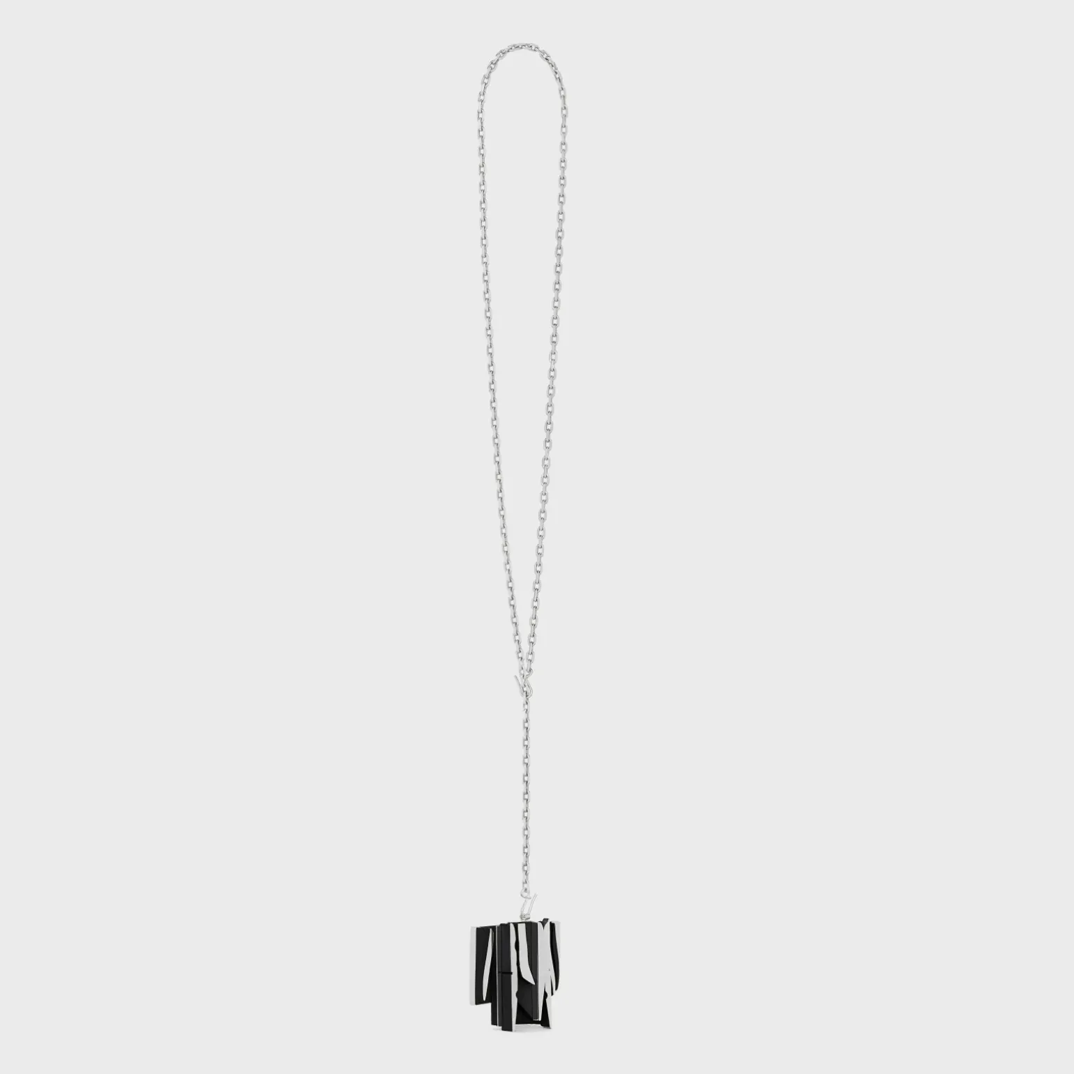 Celine Nevelson Project Necklace Sterling Silver and Oak Wood