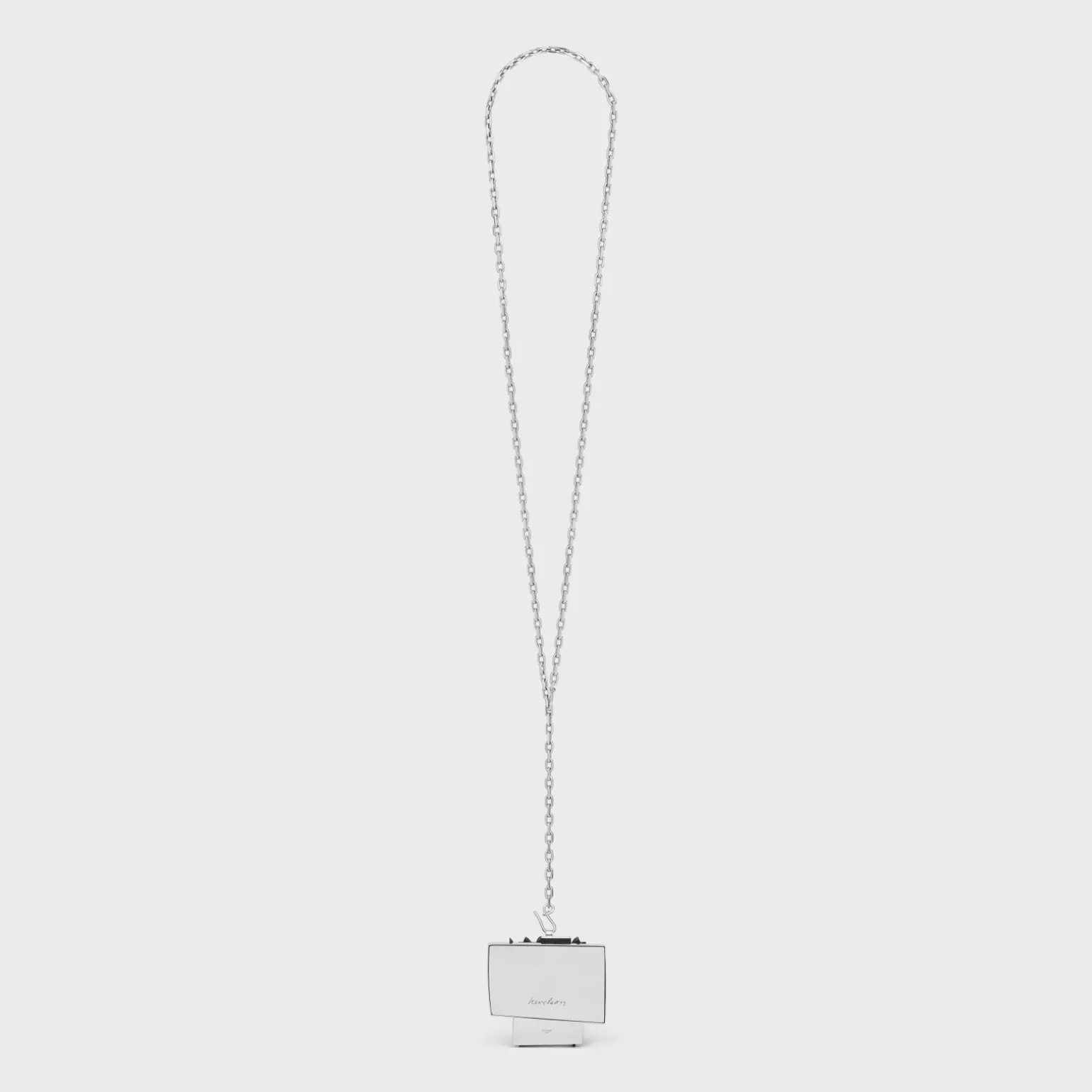 Celine Nevelson Project Necklace Sterling Silver and Oak Wood