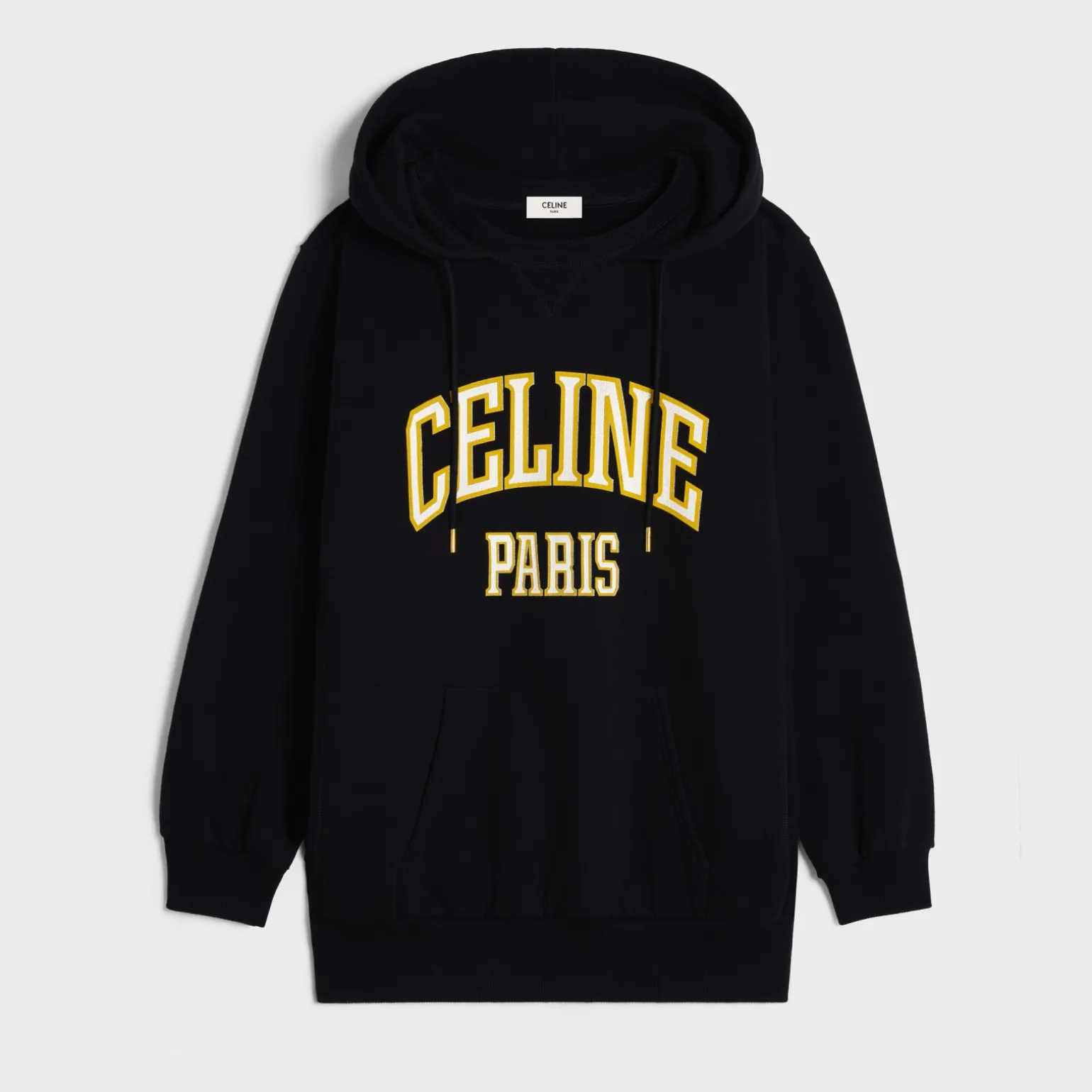 celine oversized hoodie in cotton fleece