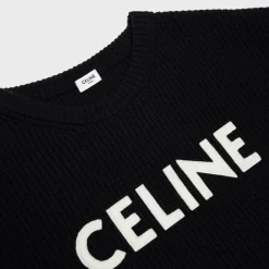 celine oversized sweater in ribbed wool