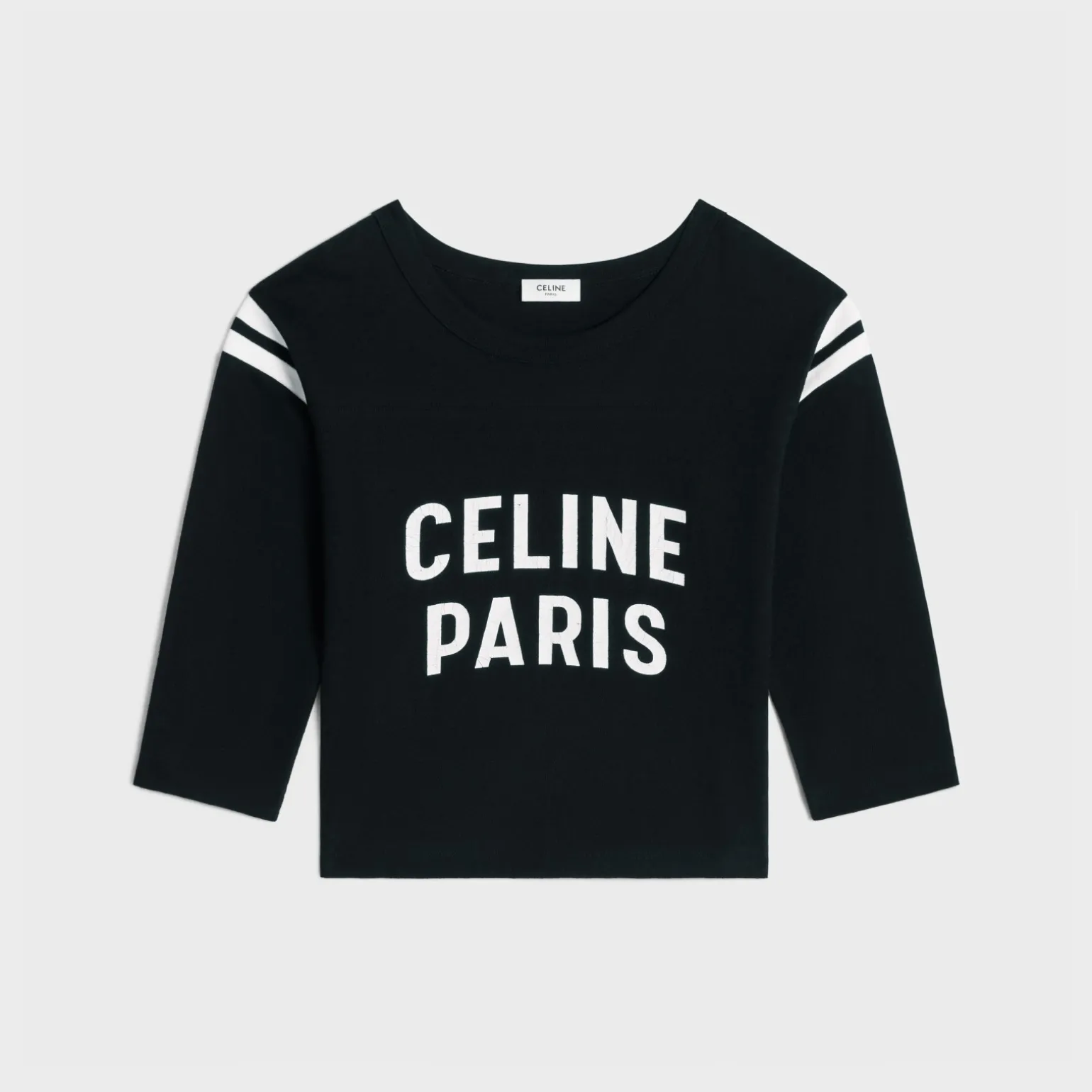 celine paris boxy t-shirt in cotton jersey