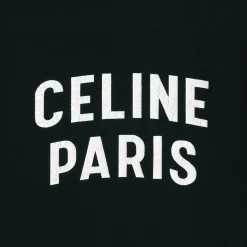 celine paris boxy t-shirt in cotton jersey