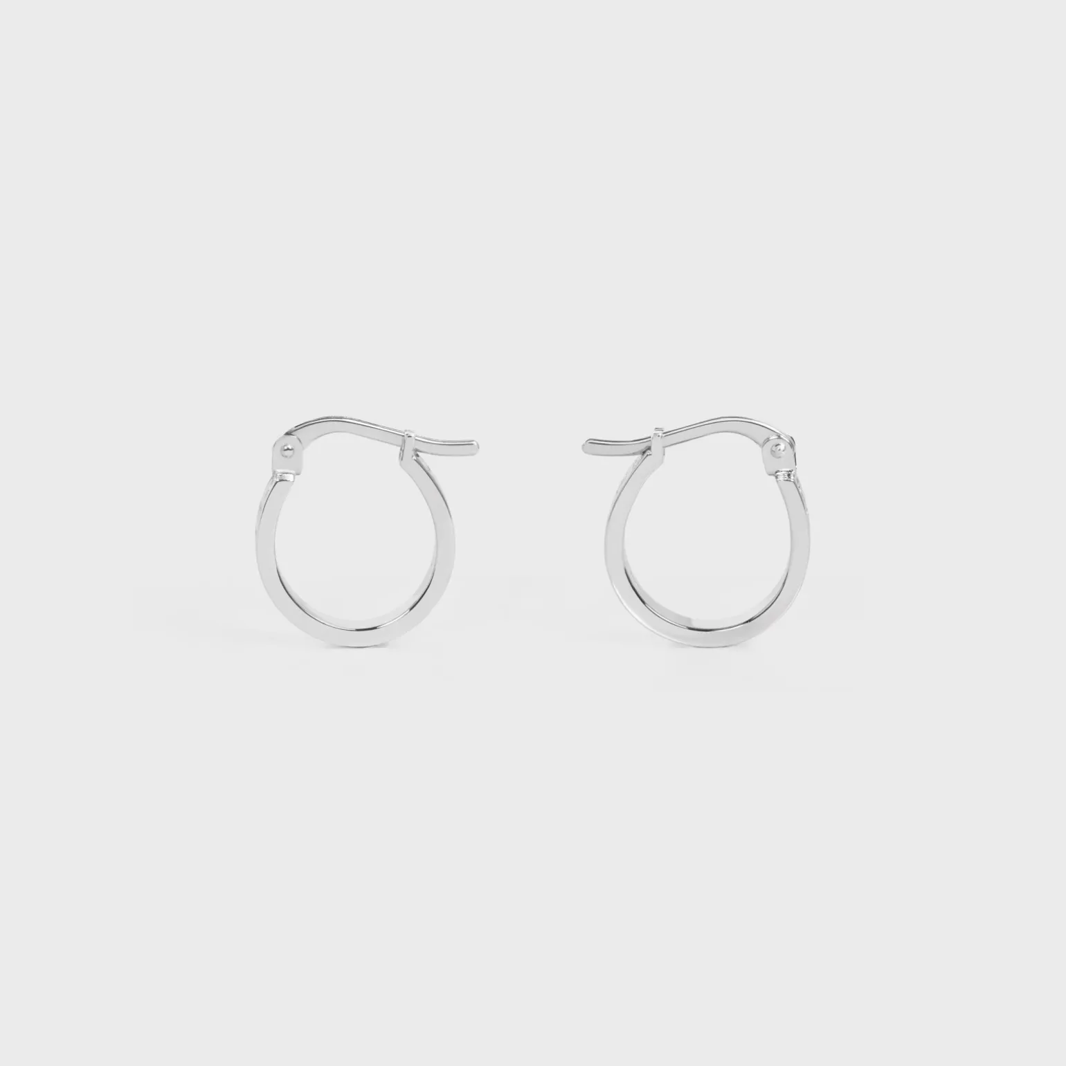 Celine Paris Hoops in Brass with Rhodium Finish
