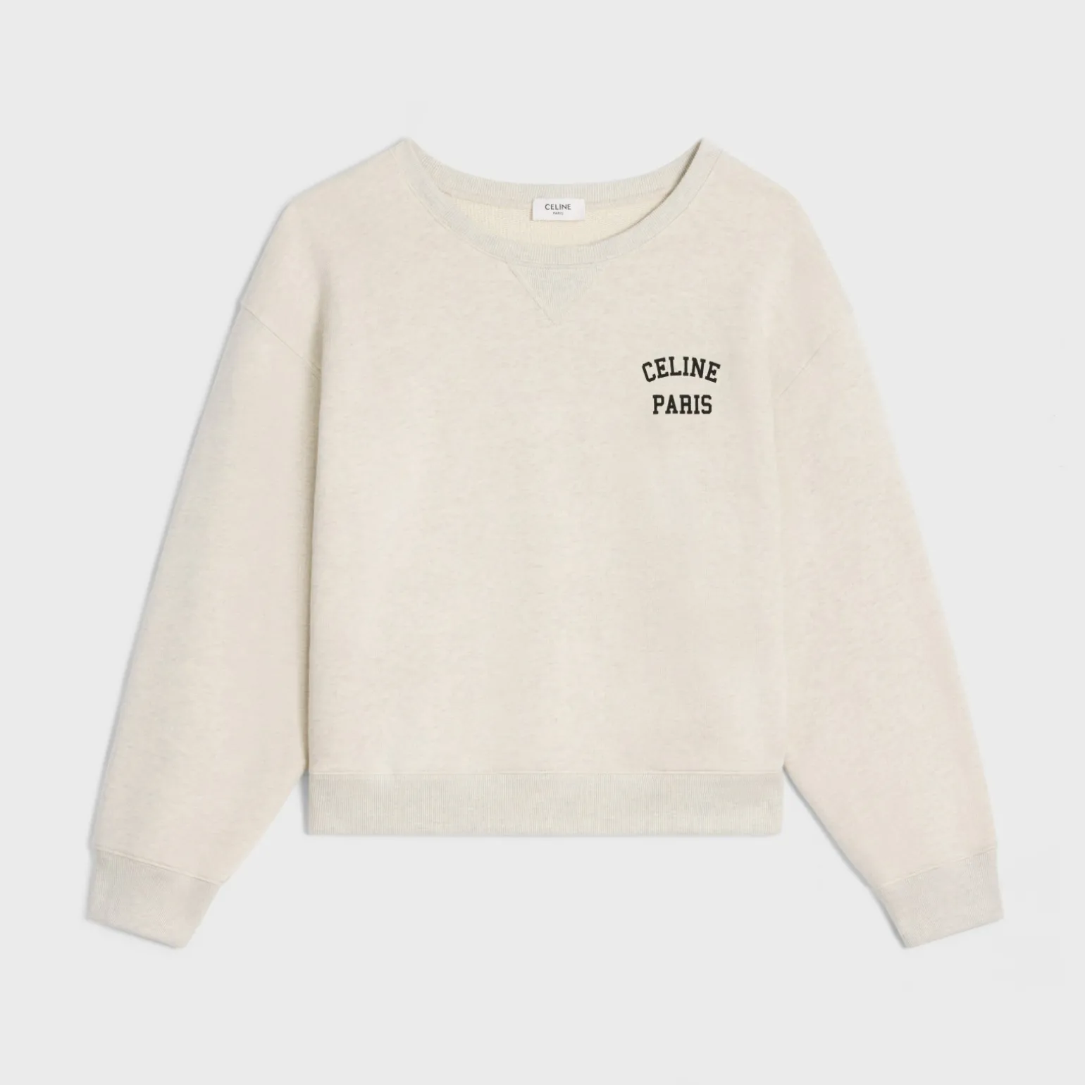 celine paris loose sweatshirt in cotton fleece