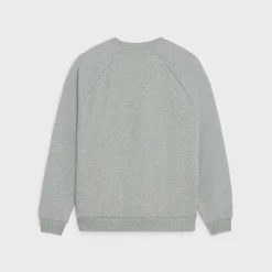 celine paris loose sweatshirt in cotton fleece