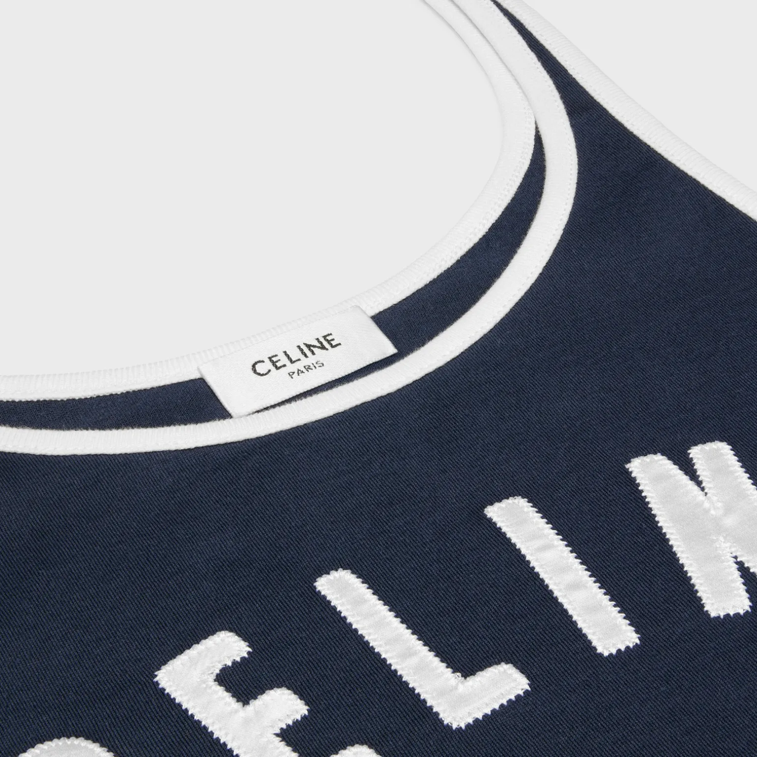 celine paris tank top in cotton jersey