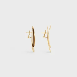 Celine Petale Earrings in Brass with Gold Finish